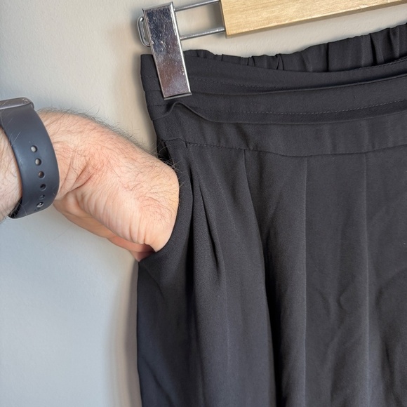 Loft 82 Women's Split‎ Wrap Front Midi Skirt Black Whimsigoth Witchy Festival - Picture 4 of 14